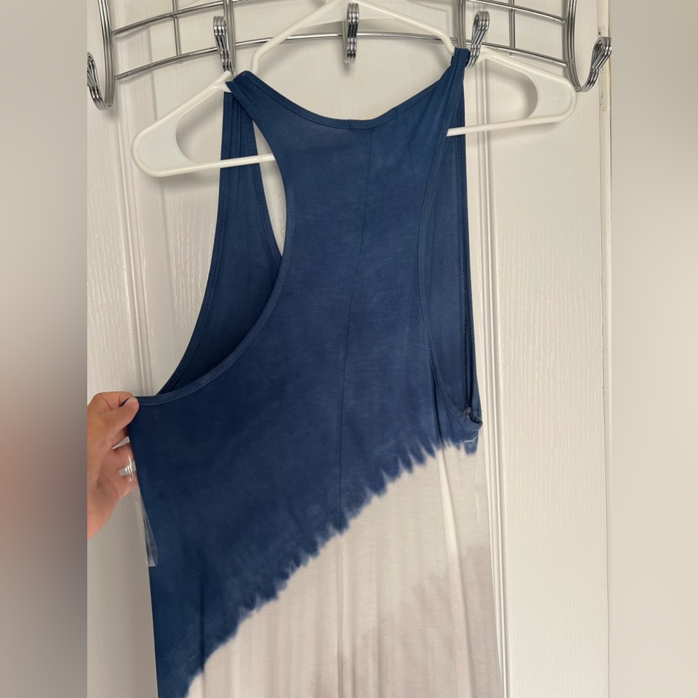 Blue And White Maxi Dress - Picture 6 of 8